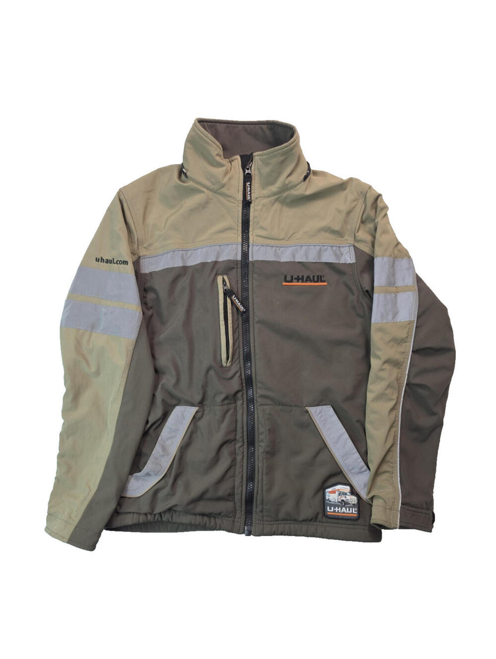 U Haul Reflective Fleece Lined Softshell Employee Work Jacket Mens Size Small S